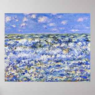 Monet - Olas rompiendo, obra de arte famosa