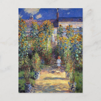 Monet, postal "El jardín del artista en Vétheuil"