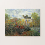 Monet Rosa Garden Puzzle<br><div class="desc">Rompecabezas del Jardín Rosa Monet. Óleo sobre lienzo de 1883. El impresionista francés Claude Monet creó algunos de los paisajes de jardín más hermosos cerca de su casa en Giverny. Esta es una de sus primeras obras que retrata un jardín rosa por la mañana cerca de Argenteuil. El trabajo incluye...</div>