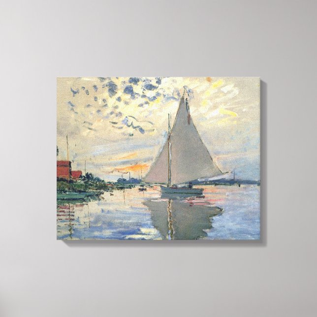 Monet Sailboat Impresionismo Francés Arte Clásico (Anverso)