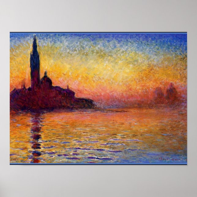 Monet - San Giorgio Maggiore at Dusk, arte fino (Frente)