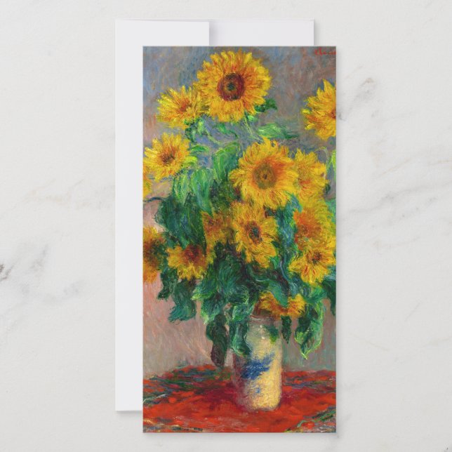Monet Sunflowers Card (Anverso)