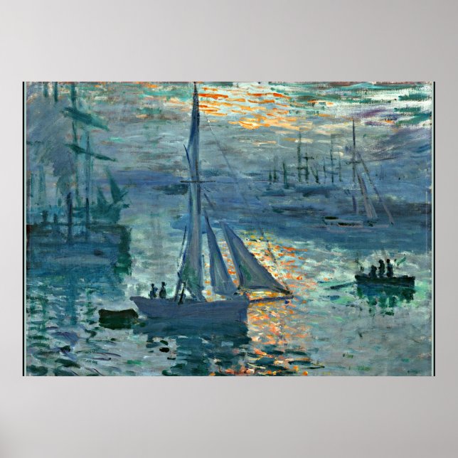 Monet - Sunrise (Marina), arte fino, (Frente)