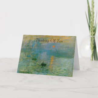 Monet Sunrise Pintando Pensando En Tu Tarjeta