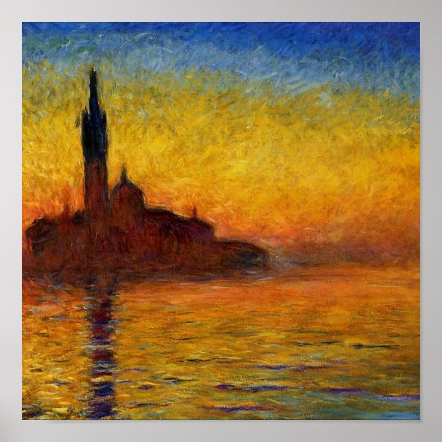 Monet Sunset Venecia Colorido Impresionismo Arte (Frente)