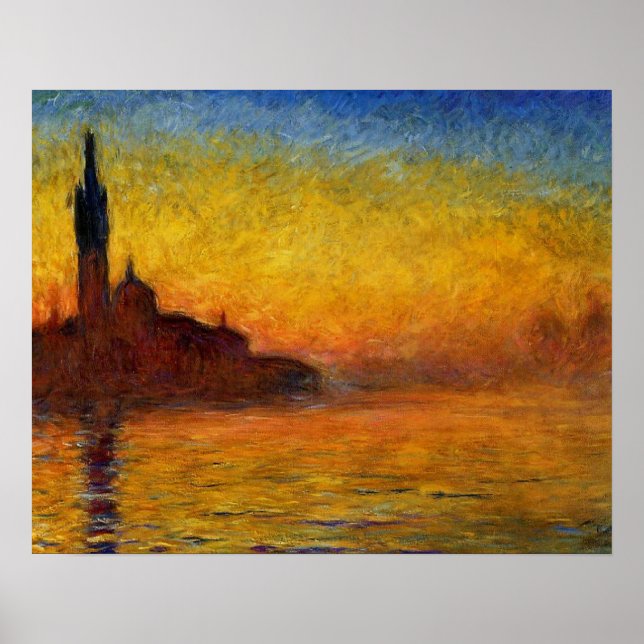Monet Sunset Venecia Colorido Impresionismo Arte (Frente)