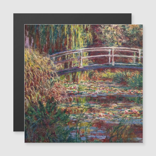 Monet - Tarjeta magnética de la armonía rosada del (Anverso/Reverso)