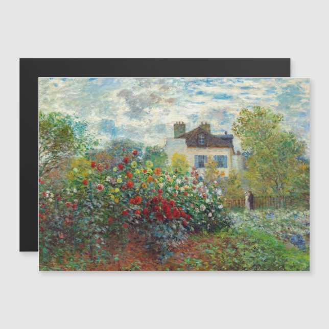 Monet - Tarjeta magnética del jardín argentino del (Anverso/Reverso)