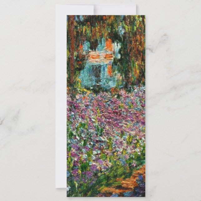 Monet The Artist's Garden at Giverny Greeting Card (Anverso)
