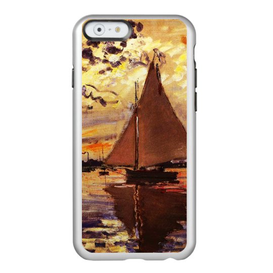 Monet-Velero de Claude en Le Pequeno-Gennevilliers Funda Para iPhone 6 Plus Incipio Feather Shine
