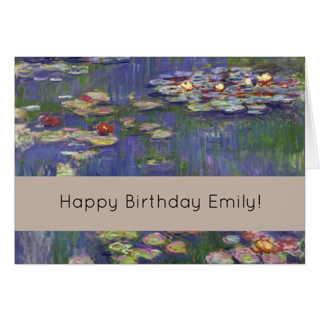 Monet Water Lilies Masterpiece Pintura (Anverso (Horizontal))