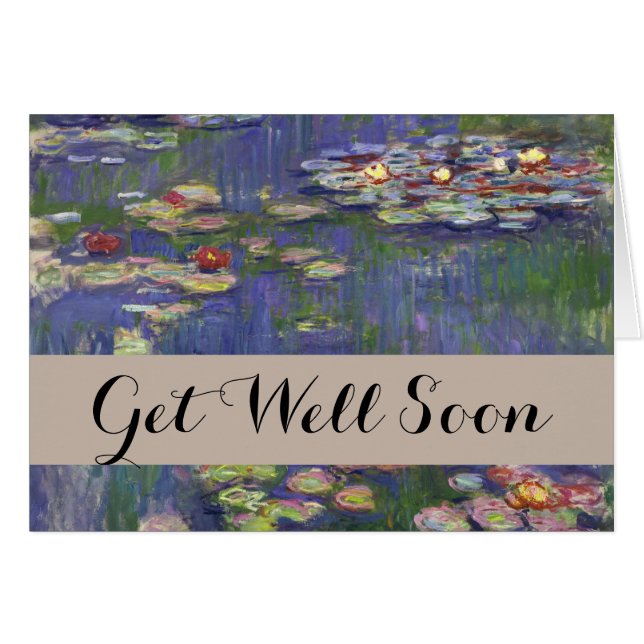 Monet Water Lilies Masterpiece Pintura (Anverso (Horizontal))