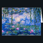 Monet - Water Lilies, obra de arte de 1919<br><div class="desc">Monet - Water Lilies,  tarjeta de saludo de arte de 1919.</div>