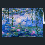 Monet - Water Lilies, obra de arte de 1919<br><div class="desc">Monet - Water Lilies,  tarjeta de saludo de arte de 1919.</div>