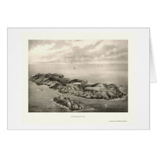 Monhegan, YO mapa panorámico - 1896