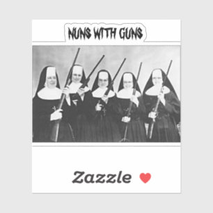 Monjas con calcomanía de armas