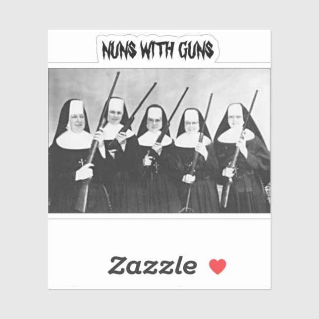 Monjas con calcomanía de armas (Hoja)