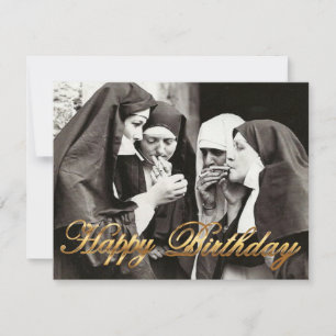 Monjas fumando fotografía vintage