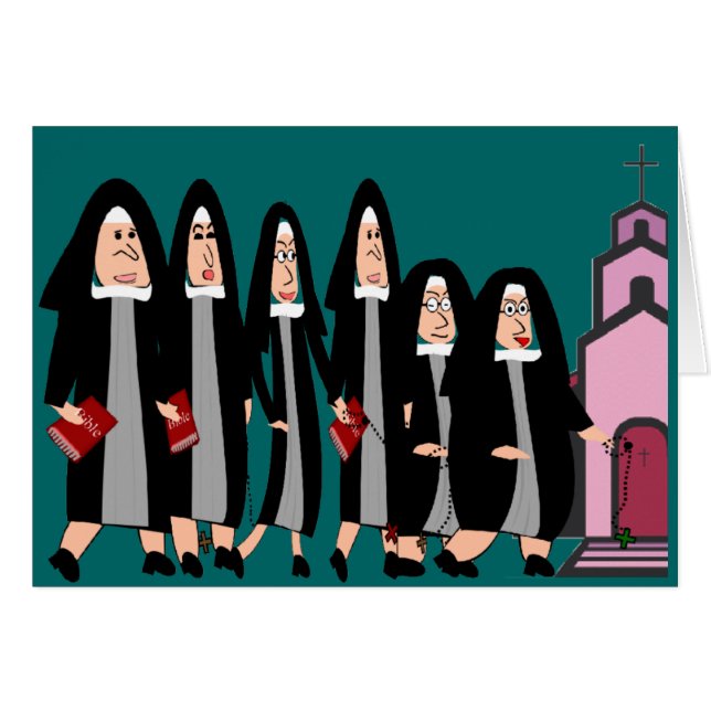Monjas "que dirigen a la iglesia " (Anverso (Horizontal))