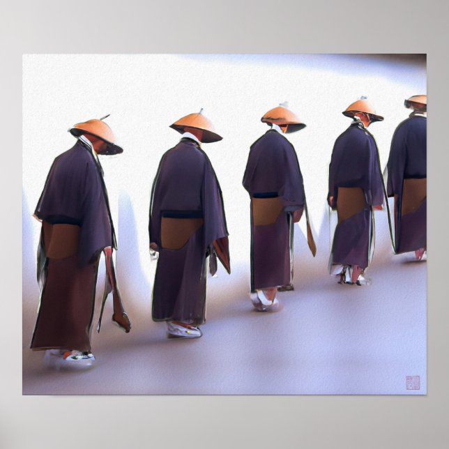 Monjes - Imprimir arte de lienzo (Frente)