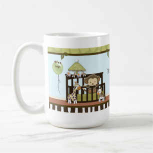 Monkey al bebé en taza CA-Azul del safari de selva