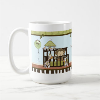 Monkey al bebé en taza CA-Azul del safari de selva