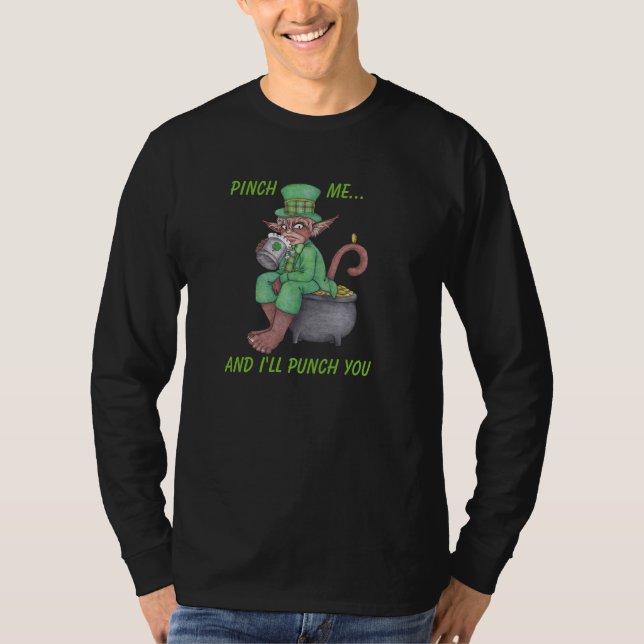Monkey Gnome Leprechaun Camiseta de largo alcance (Anverso)
