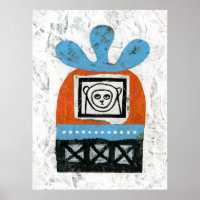 Monkey ve todo el arte de la pared Poster