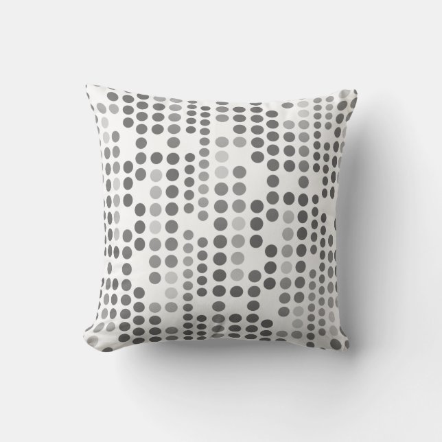 Mono almohada gris blanca de la matriz de punto (Anverso)