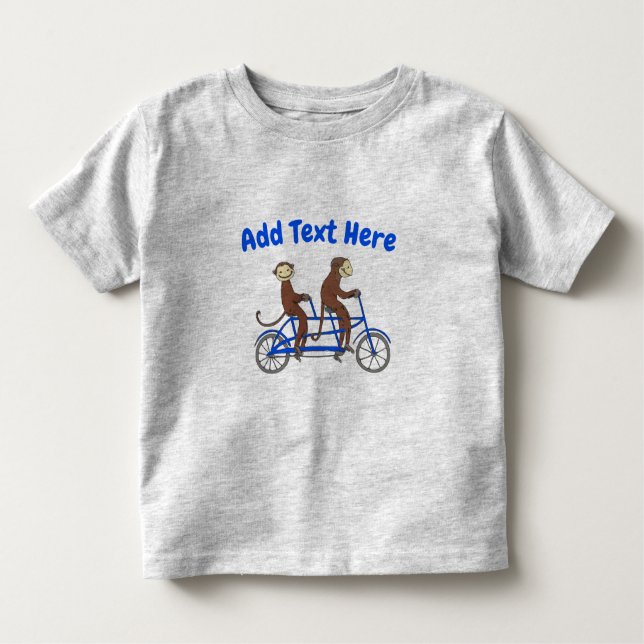 Mono, añadir texto, camiseta (Anverso)
