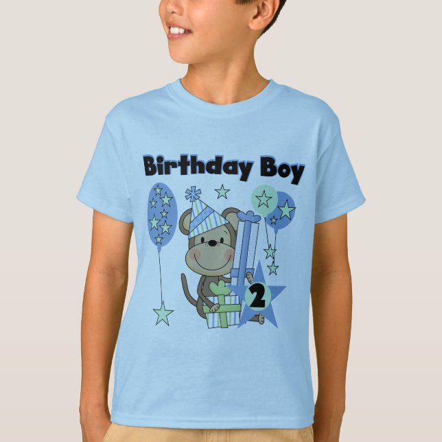 Mono Boy con regalos camisetas de segundo cumpleañ (Anverso)