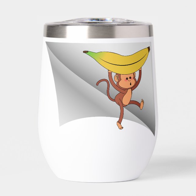 mono con banana bajo el parche (Frente)
