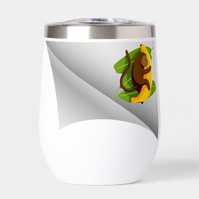 mono con banana bajo el parche (Frente)