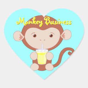 Mono con Pegatinas del corazón de Lemonade
