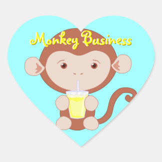 Mono con Pegatinas del corazón de Lemonade