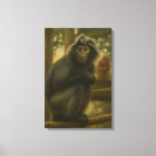 Mono Contemplante - Arte de vida silvestre sereno