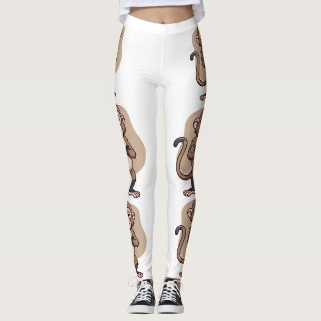 Mono de Confianza Tranquila – Leggings de Estilo d (Anverso)