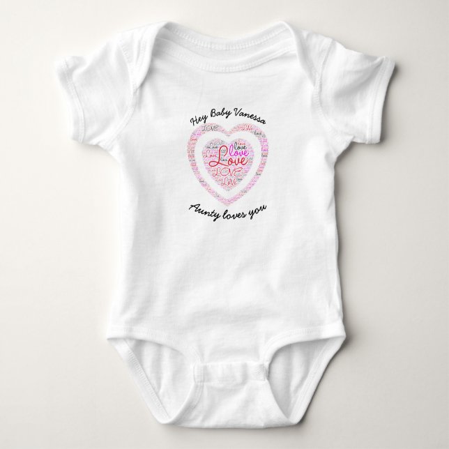 Mono de encargo del jersey de "tía Loves Baby" (Anverso)
