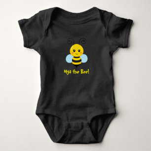 Mono de encargo del jersey del bebé del negro de