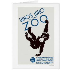 Mono de la guía del parque zoológico WPA 1937