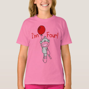 Mono de media luna 4ª camisetas de cumpleaños y re