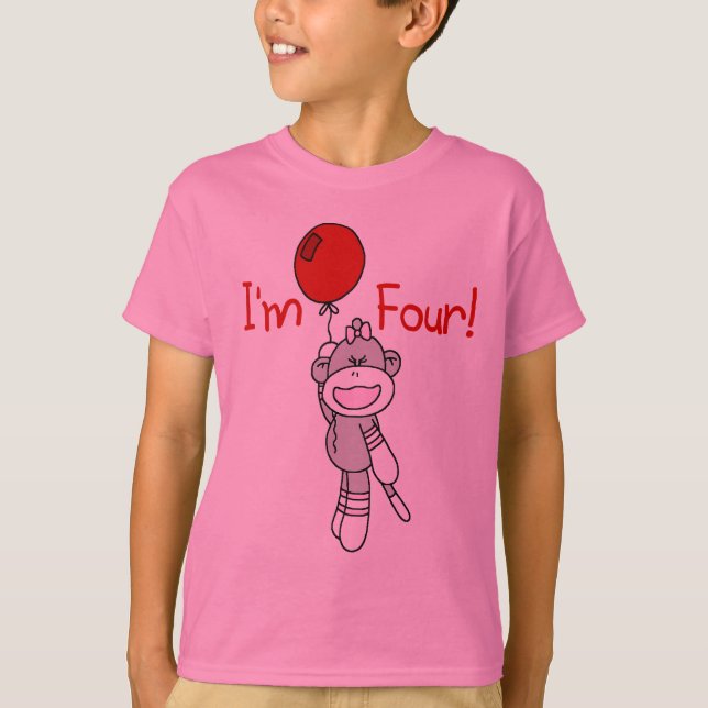 Mono de media luna 4ª camisetas de cumpleaños y re (Anverso)