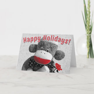 Mono de media luna - Tarjetas de Navidad Bowl