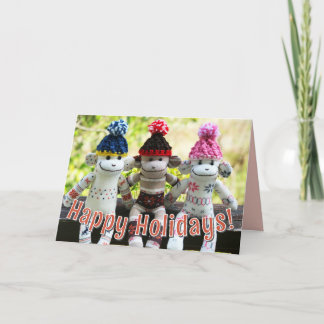 Mono de media luna - Tarjetas de Navidad nórdicas
