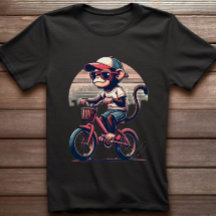 Mono en camiseta de bicicleta