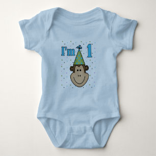 Mono en Fiesta Gorra camisetas de cumpleaños 1