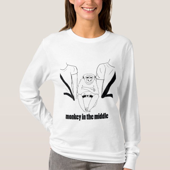 Mono en la camiseta media (Anverso)