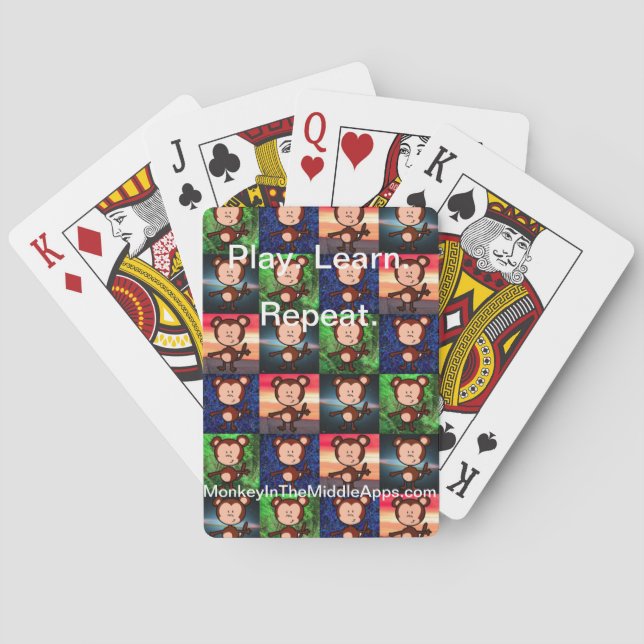 Mono en las cartas de juego de las aplicaciones me (Reverso)