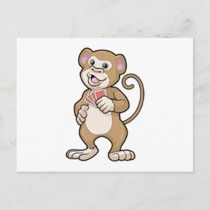 Mono en Poker con tarjetas de póker