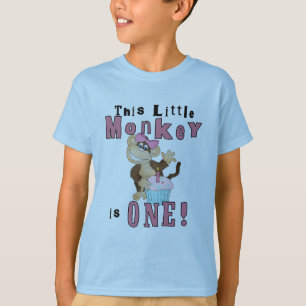 Mono Fiesta Rosa 1.ª camiseta de cumpleaños y rega